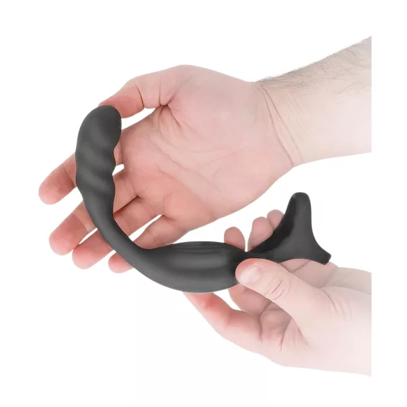 Addicted Toys - Analdildo med penis- og ballring (svart)