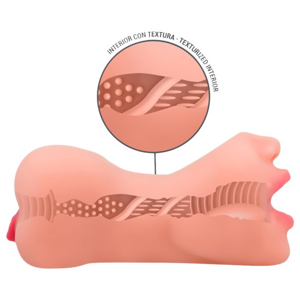 Intense Deep Touch Riley - naturtro munn og vagina onanihjelpemiddel