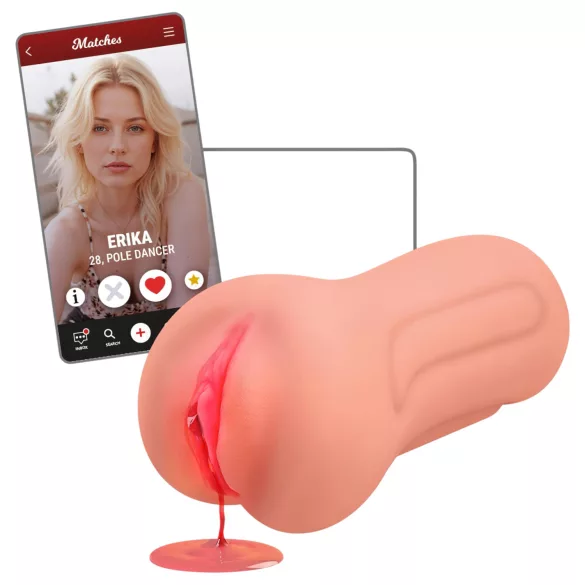 Intense First Time Erica - realistisk jomfruelig kunstig vagina‑masturbator (naturfarget)