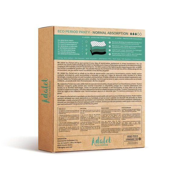 Adalet Flora - menstruasjonsundertøy (svart) - M