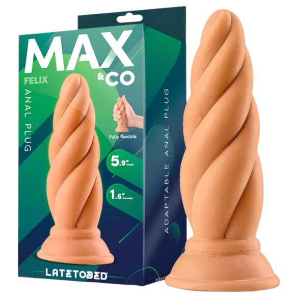 Max & Co Felix - skrubar analplug - 15 cm (natur)