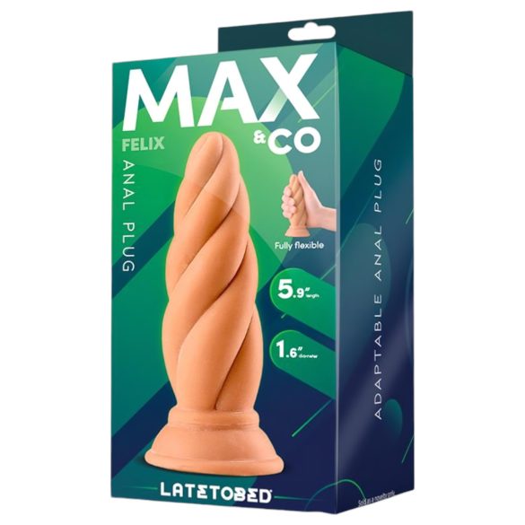 Max & Co Felix - skrubar analplug - 15 cm (natur)