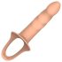 Action StrapOn S - justerbar, hul dildo (naturlig)