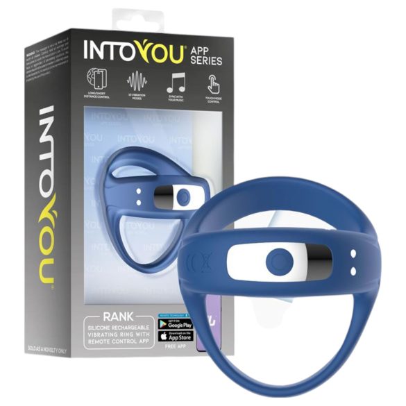 INTOYOU – smart, vibrerende penis- og pungring (blå)