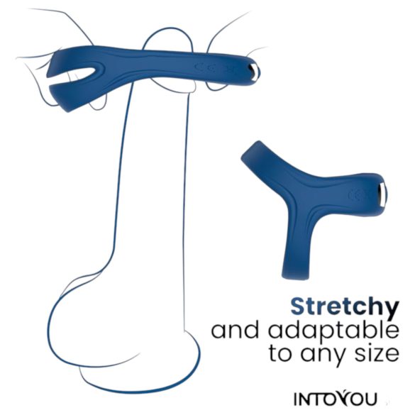 INTOYOU - smart vibrasjonsring for penis og testikler (blå)