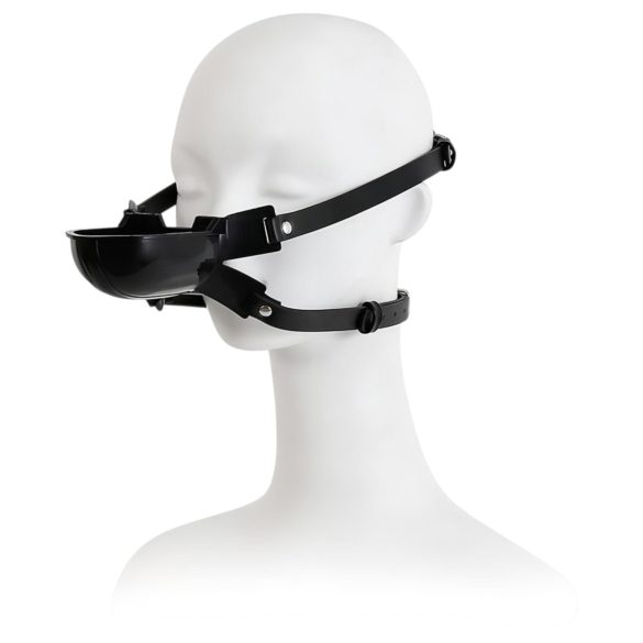 Latetobed - munnknebel med drikkeflaske (svart)