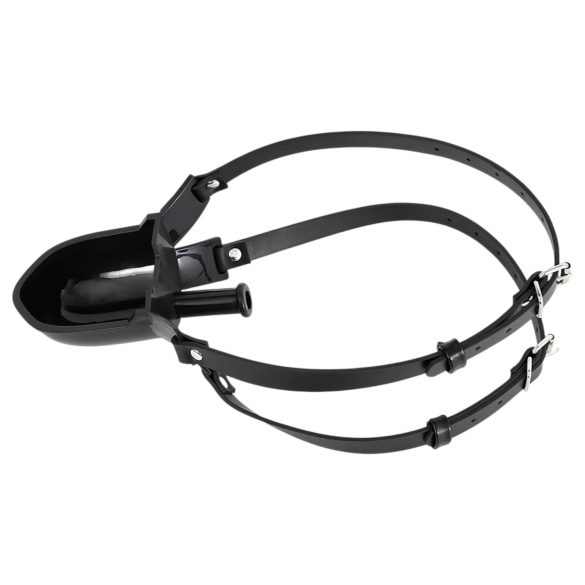 Latetobed - munnknebel med drikkeflaske (svart)