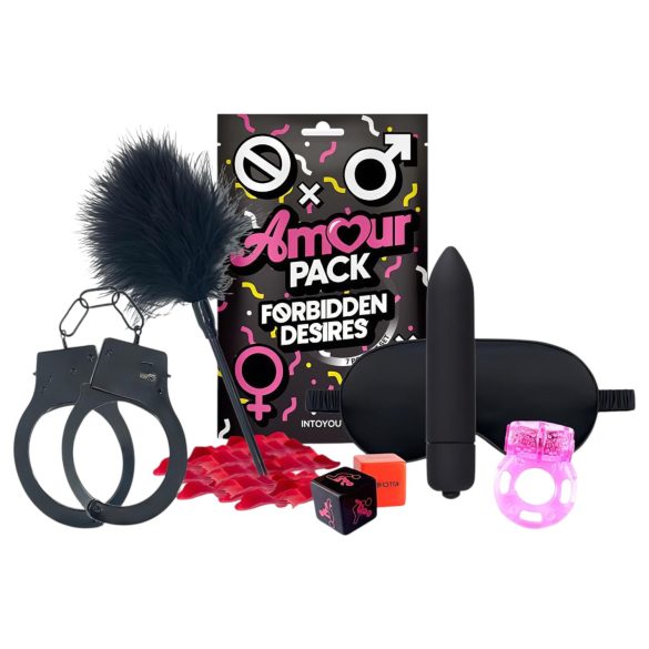Amour Pakke Forbudte Lyster - nybegynnersett med vibrator - 7 deler