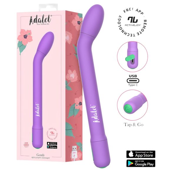 Adalet Gently - smart G-punkt og prostata vibrator (lilla)