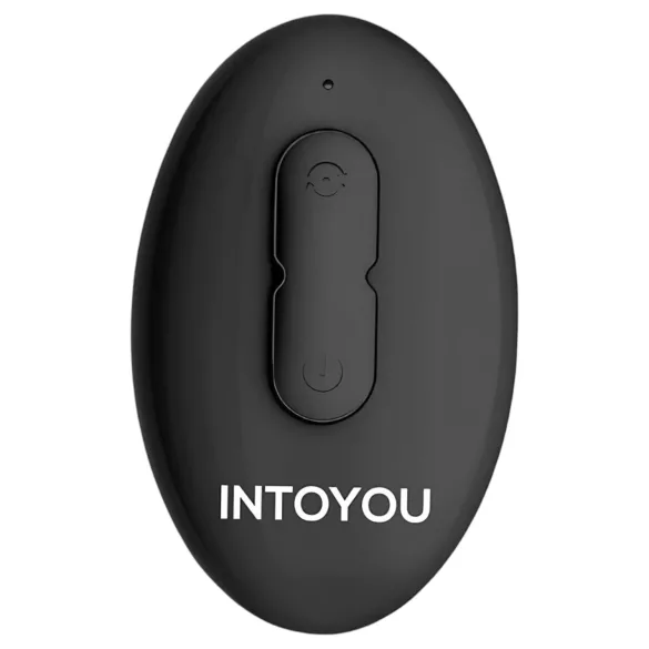 IntoYou Bruce - roterende prostatavibrator med radiofjernkontroll og dobbelt ring (svart)