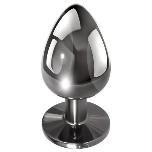 Evolved Black Gem - metall analkroker sett med svart stein (sølv)