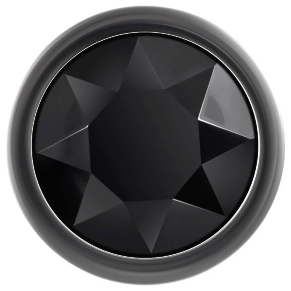Evolved Black Gem - metall analkroker sett med svart stein (sølv)