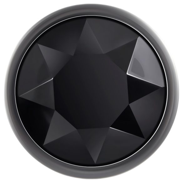 Evolved Black Gem - metall analkroker sett med svart stein (sølv)