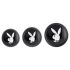 Playboy - 3-delt analplug sett (sølv)