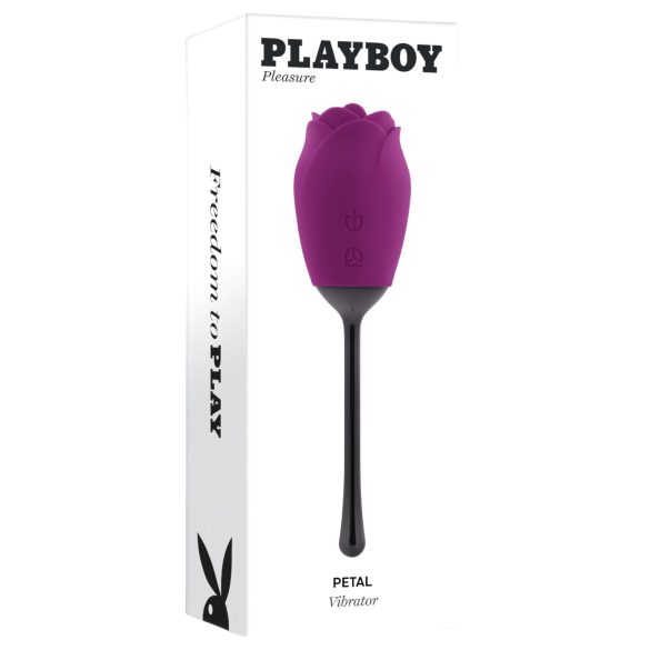 Playboy - vanntett oppladbar tungeformet rosedildo (lilla)