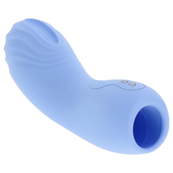 Evolved - teksturert finger-vibrator (blå)