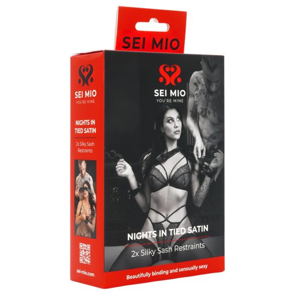Sei Mio - Satin Bondage (Svart)