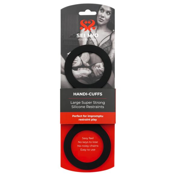 Sei Mio - silikonhåndjern - L (svart)