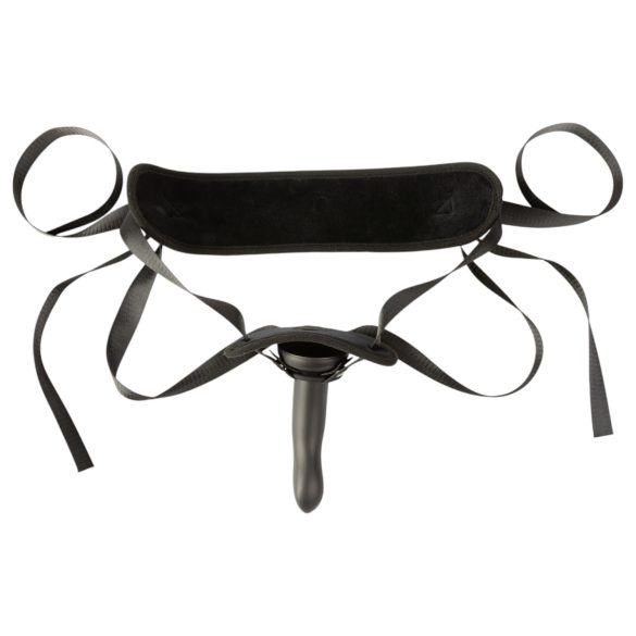 Sei Mio - Festbar strap-on dildo med sele - 15 cm (svart)