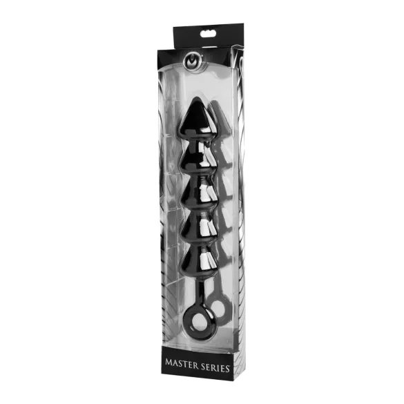 XR Brands - Spades - perlet analdildo (svart)
