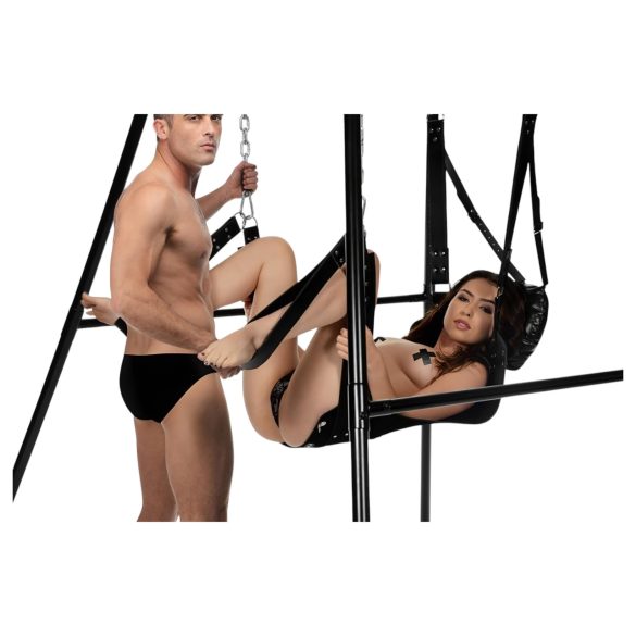 XR Brands - Sexslynge med stativ (svart)