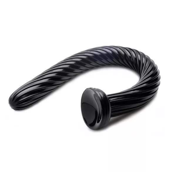 Hosed Spiral Analslange 19 - sugekopps dildo (svart)