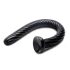 Hosed Spiral Analslange 19 - sugekopps dildo (svart)