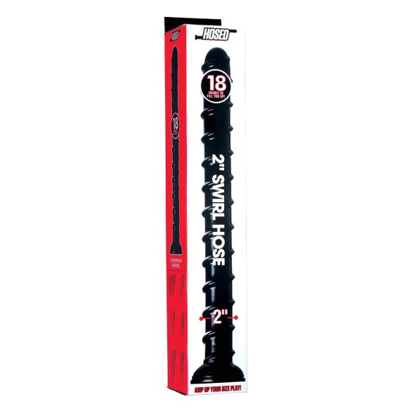 Hosed Swirl Tchick Anal Snake 18 - svart analdildo