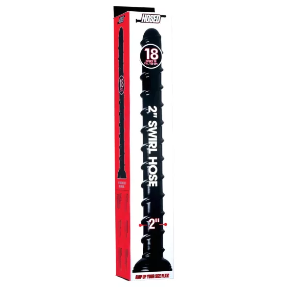 Hosed Swirl Tchick Anal Snake 18 - svart analdildo
