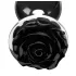 Booty Sparks Black Rose - analplugg i aluminium (sølv-svart)