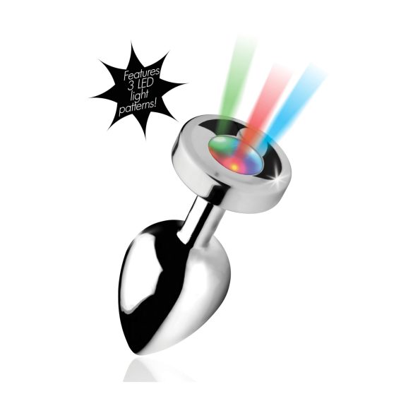 Booty Sparks - lyspyntet analplugg - stor (sølv)