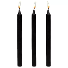   Dark Dippers Fetish - sett med parafin kroppsstearinlys (svart, 3 stk)