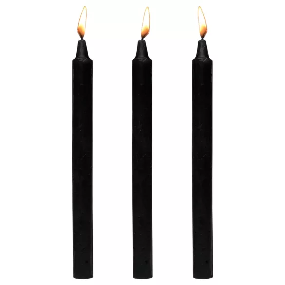 Dark Dippers Fetish - sett med parafin kroppsstearinlys (svart, 3 stk)