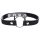Master Series Kinky Kitty - krage med kattehode og ring (svart)