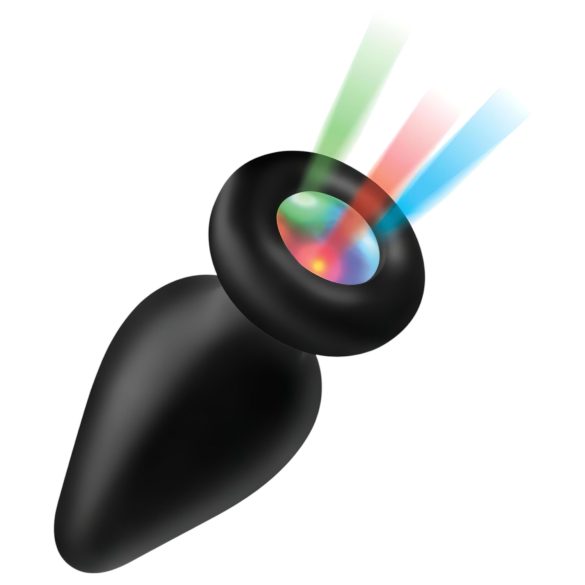 Booty Sparks - silikon lysende analplugg (svart)