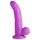 XR Brands POP - sugekopp dildo med testikler - 19 cm (lilla)
