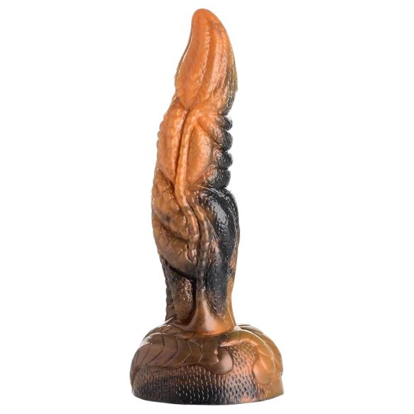Creature Cocks Ravager - teksturert silikon dildo - 20cm (oransje)