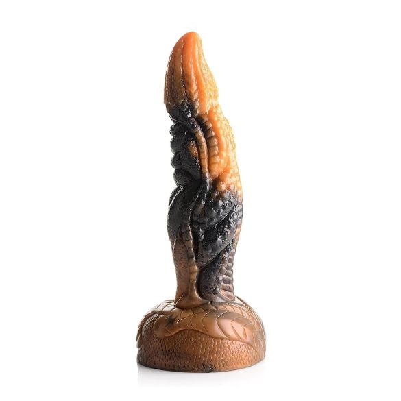 Creature Cocks Ravager - teksturert silikon dildo - 20cm (oransje)