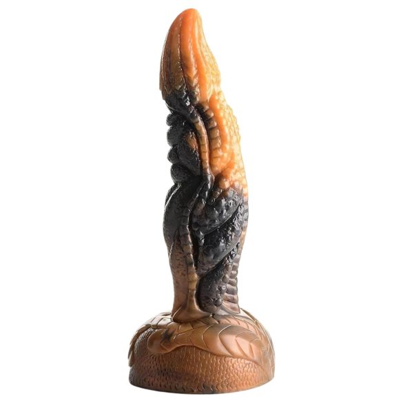 Creature Cocks Ravager - teksturert silikon dildo - 20cm (oransje)