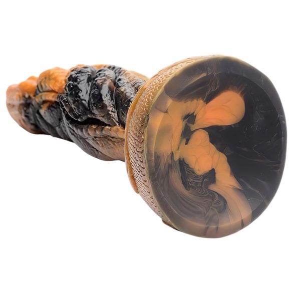 Creature Cocks Ravager - teksturert silikon dildo - 20cm (oransje)