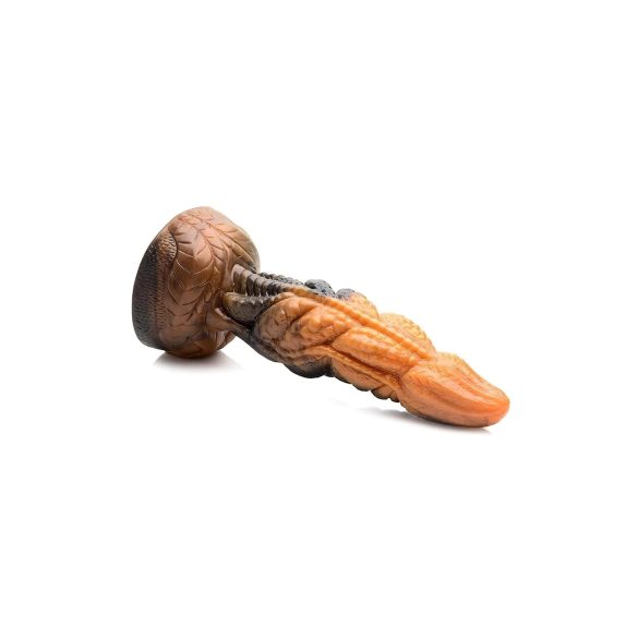 Creature Cocks Ravager - teksturert silikon dildo - 20cm (oransje)