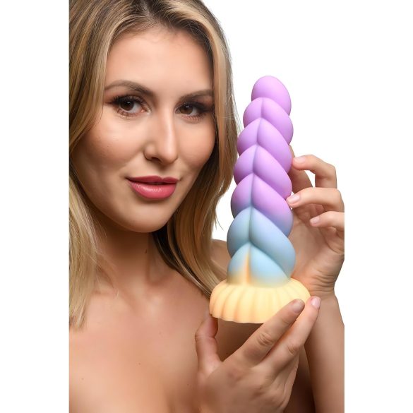 Mystiske Dyriska - enhjørningdildo - 21cm (lilla-gul)