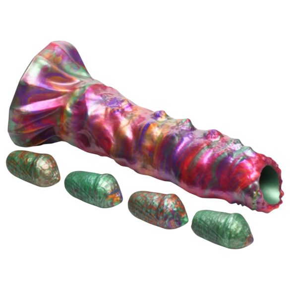Creature Cocks Larva - romvesen dildo med egglegging (regnbue)