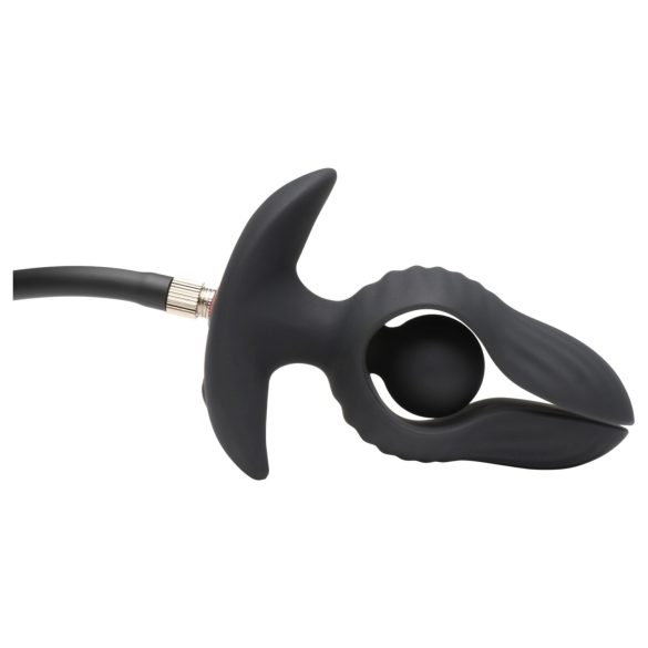 XR Brands - oppblåsbar vibrerende analplugg (svart)