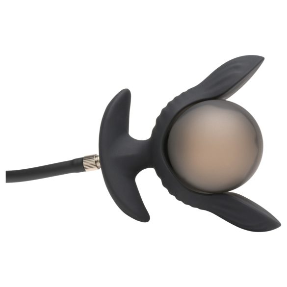 XR Brands - oppblåsbar vibrerende analplugg (svart)