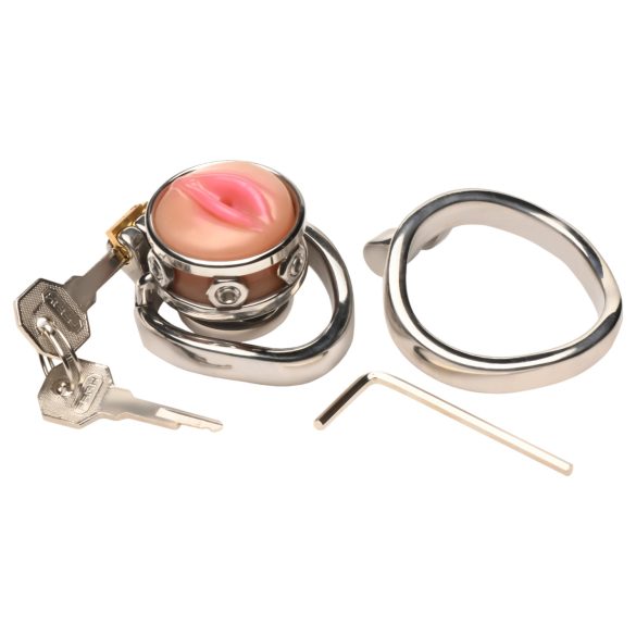 XR Brands - peniskammer med kunstig skjede (sølv)