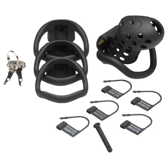 Master Series Lock Down - ventilerte penisburet (svart)