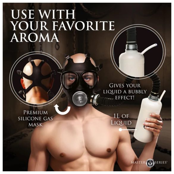 XR Brands - 2-i-1 sugemaske og aromainhalator (svart)