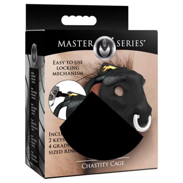 Master Series Bull - penissele med oksehode (svart)