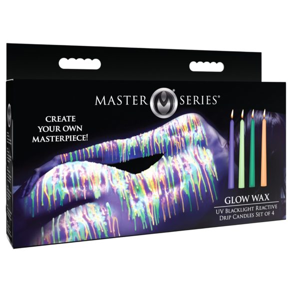 XR Brands - UV-reaktiv BDSM-kroppslys - fargerik (4 stk)